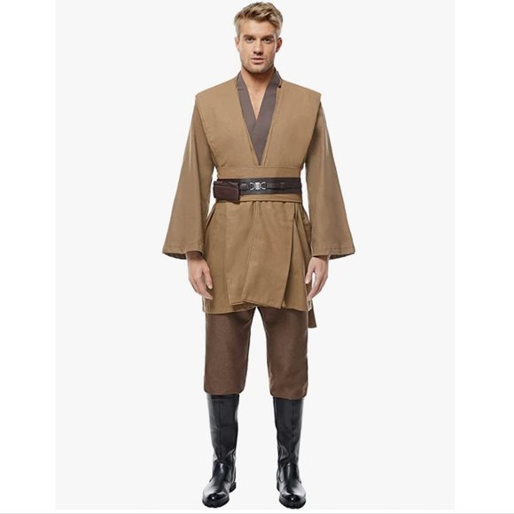 Qui-Gon Jinn Jedi Star Wars Costume, cosplay small, worn once, excellent quality - Picture 3 of 4